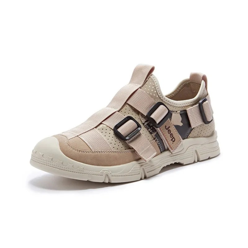 Jeep Abrasion Resistant Lightweight Breathable Quick Dry Slip Resistant Low Top Casual Shoes Men's Sand-1