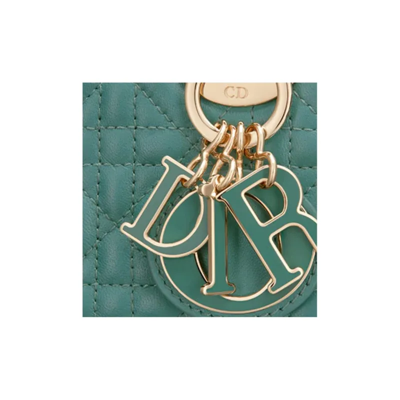 DIOR Lady Dior Sheepskin Dior Bag Shoulder Bag Crossbody Bag Handbag Mini Women's Moss Green-2
