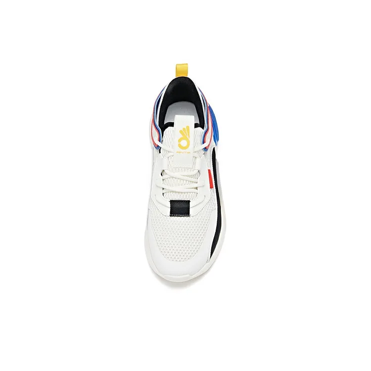ANTA Rubik's Cube Casual Shoes Men Low Top White Blue Black-2