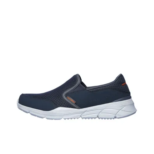 Skechers Equalizer 4.0 Casual Shoes Men Low-Top Carbon Gray/Navy Blue