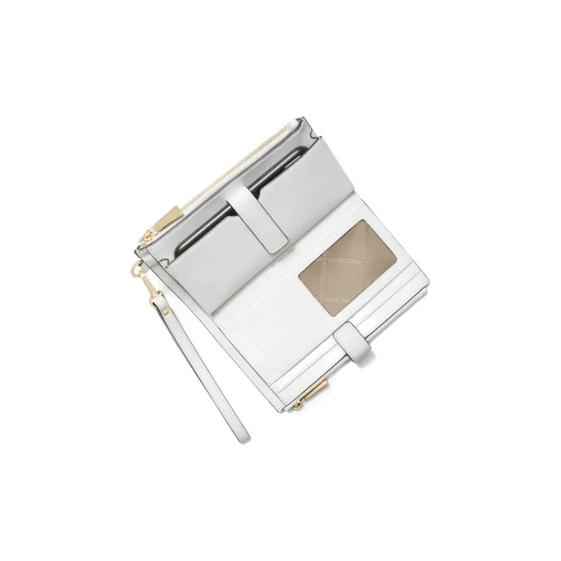 MICHAEL KORS Adele Leather Wrist Bag Wallet Women's White-1