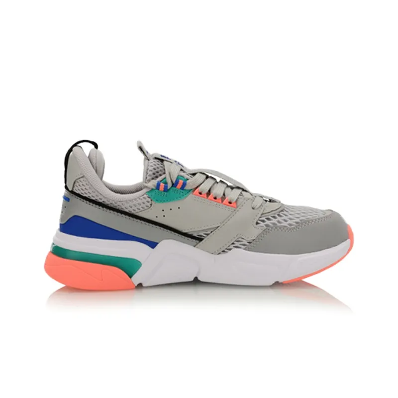 LiNing 001 Departure Breathable, Balanced, Lightweight Low Top Casual Shoes Women's Microcrystalline Gray-1
