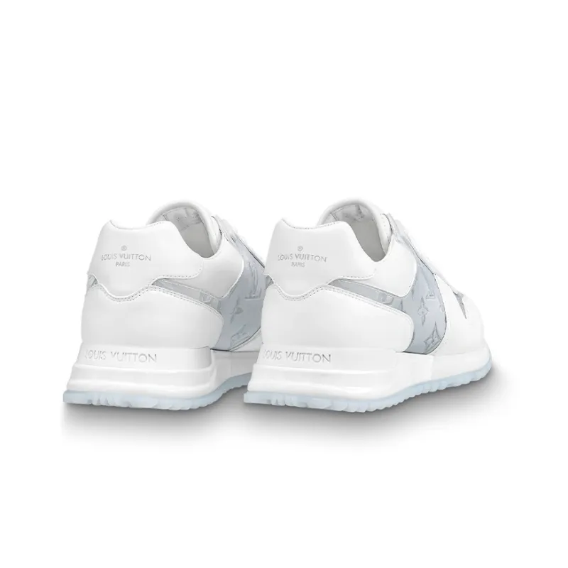 LOUIS VUITTON Run Away Sneakers 'White With Grey Monogram'-4