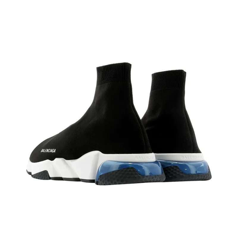 Balenciaga Speed Trainer Black Blue Clear Sole-3