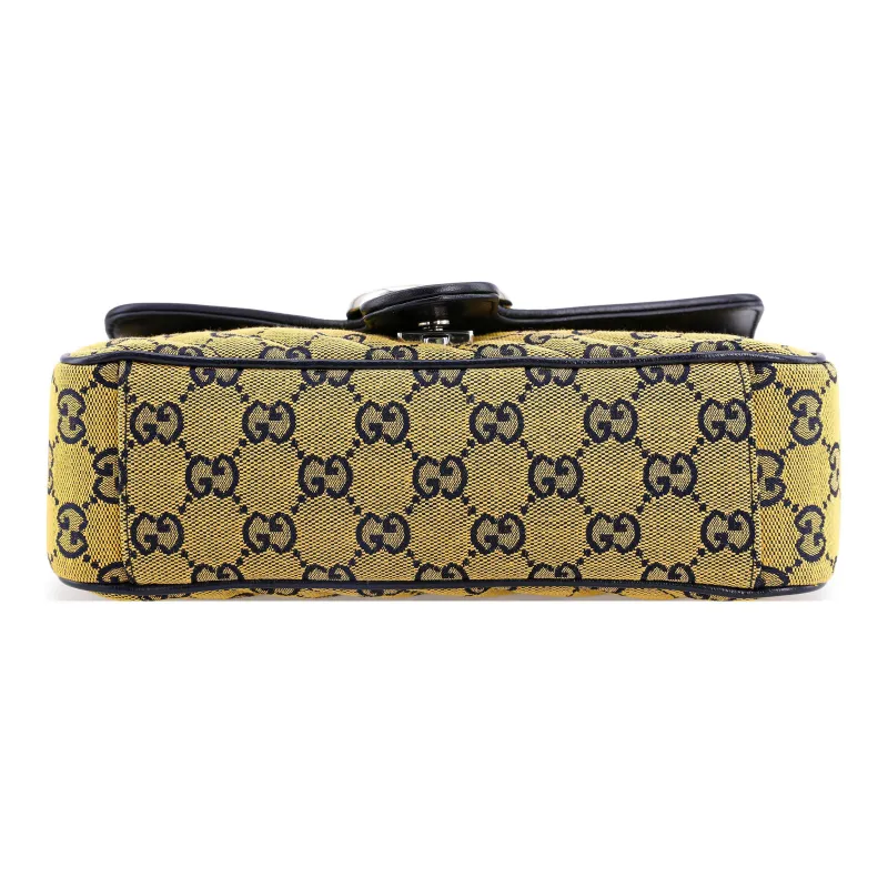 GUCCI GG Marmont Leather Binding Quilting Canvas Crossbody Canvas Bag, Shoulder Bag Women's-3