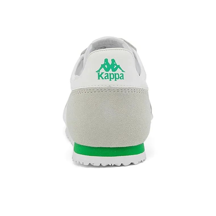 Kappa Shock Absorbers With Slip Resistant And Abrasion Resistant Properties Low Top Casual Shoes Unisex White Green-5