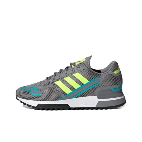 Adidas Originals ZX 750 Casual Shoes Unisex Low-Top Gray/Yellow/Blue