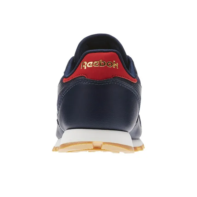 Reebok Classic Leather Dg Non Slip Wear Resistant Low Top Shoes/Sneakers Unisex Navy Blue-4