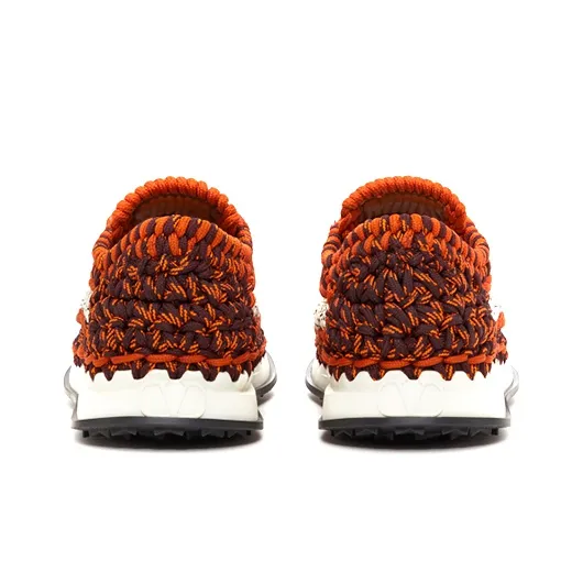 Valentino Crochet Sneakers 'Orange Zest'-4