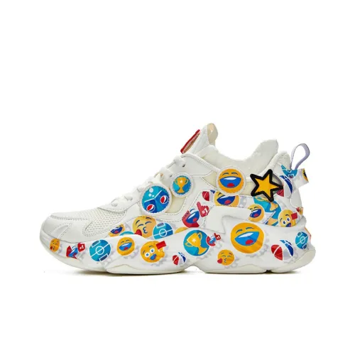 Emoji X 361° Casual Shoes Men Mid-Top Feather White