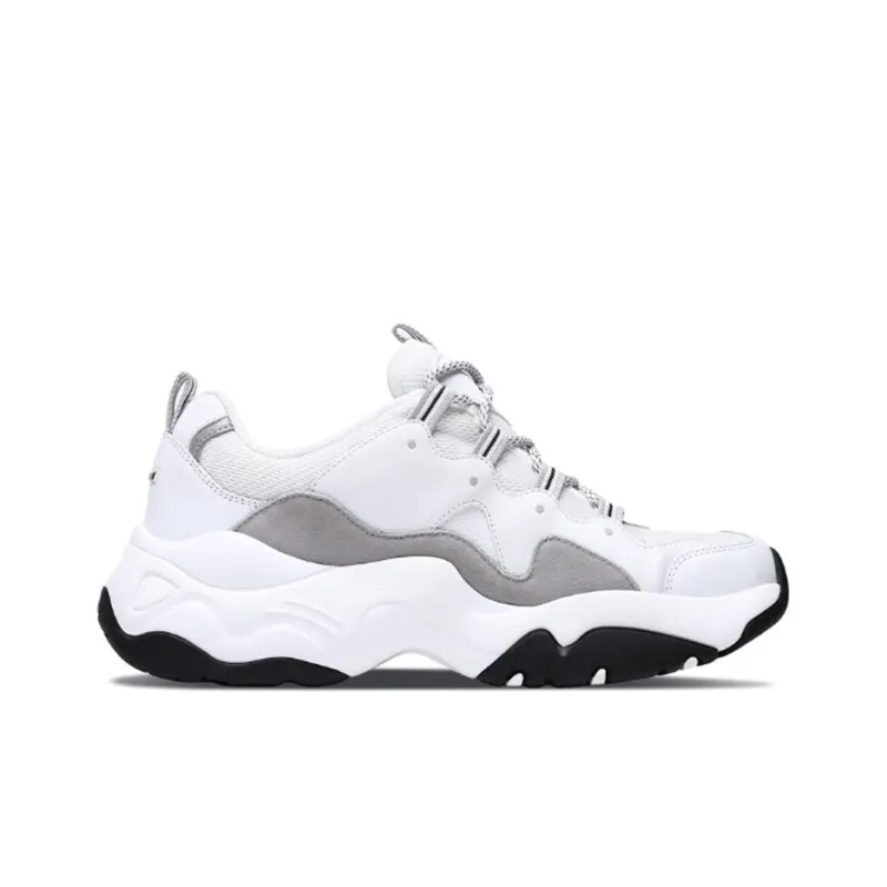 Skechers D Lites 3.0 Low Top Running Shoes White/Gray-1