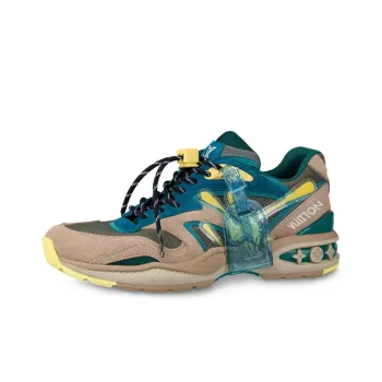 LOUIS VUITTON Trail Low Top Casual Shoes Men's Blue Purple