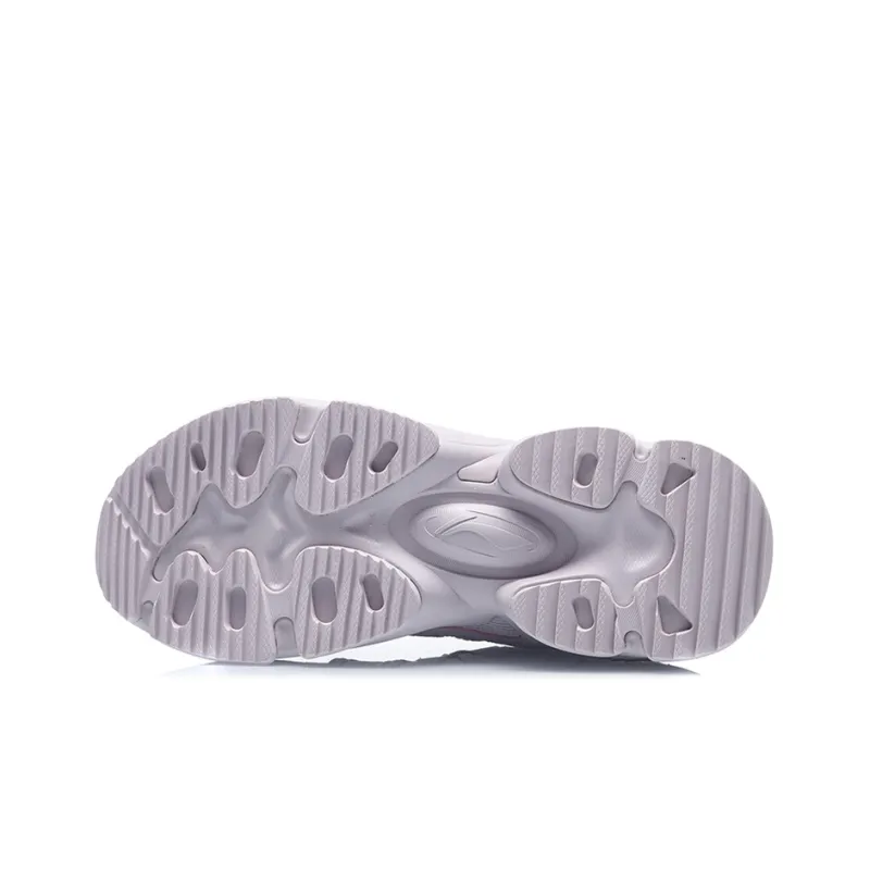 LiNing Nebula M1 Cushioning Anti Slip Wear Resistant Breathability Low Top Sports Casual Shoes Women's Gray Purple-4