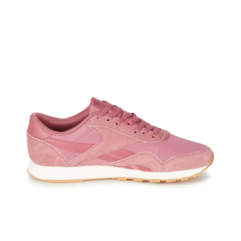 Reebok Classic Nylon Casual Shoes Women's Low-Top Pink-1