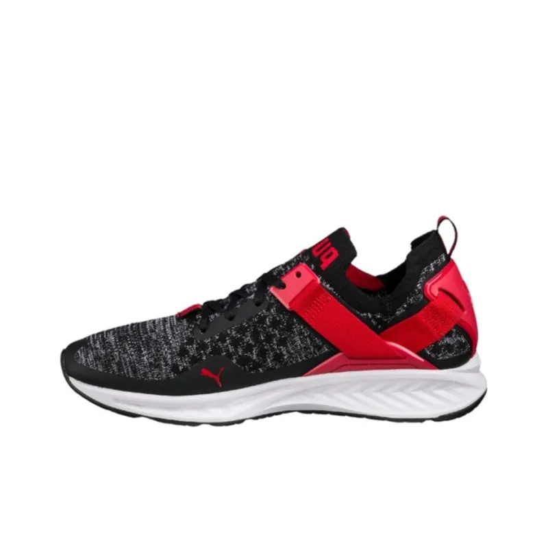 PUMA Ignite Casual Shoes Men Low Top Black/Red-0