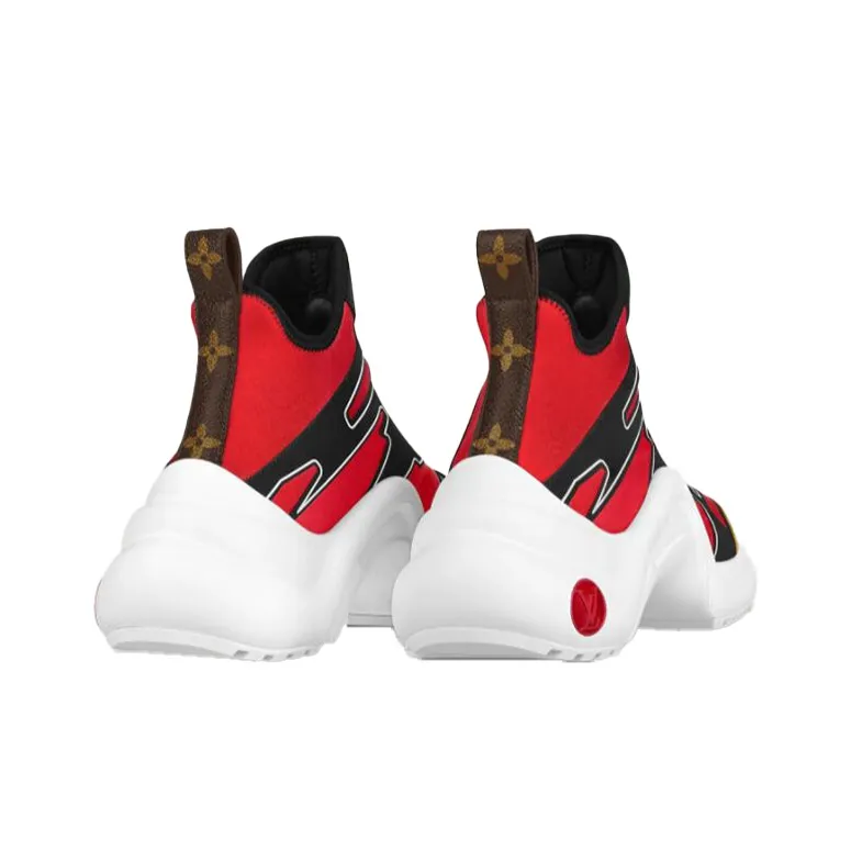 LOUIS VUITTON Archlight Ankle Sneakers 'Red Yellow Black' Women's-4
