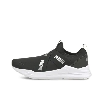 PUMA Wired Run Slip On 'Black Silver' Women's