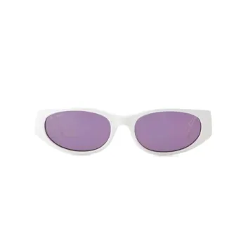 By Far Plate Frame Irregular Shape Sunglasses Women's White