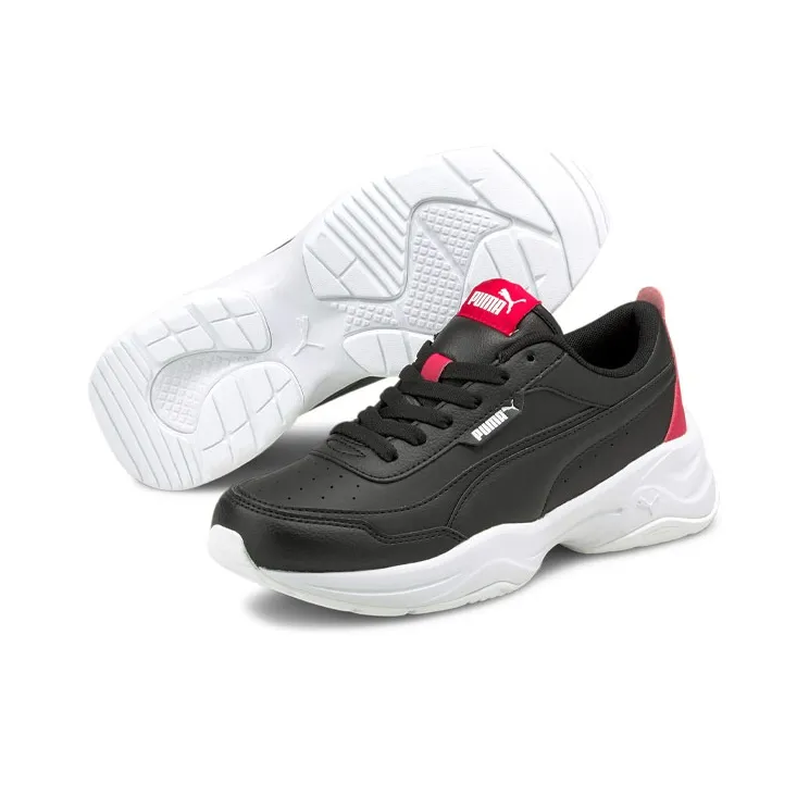 PUMA Cilia Mode Anti-Slip Wear-Resistant Low-Top Casual Shoes Women's Black Red-2