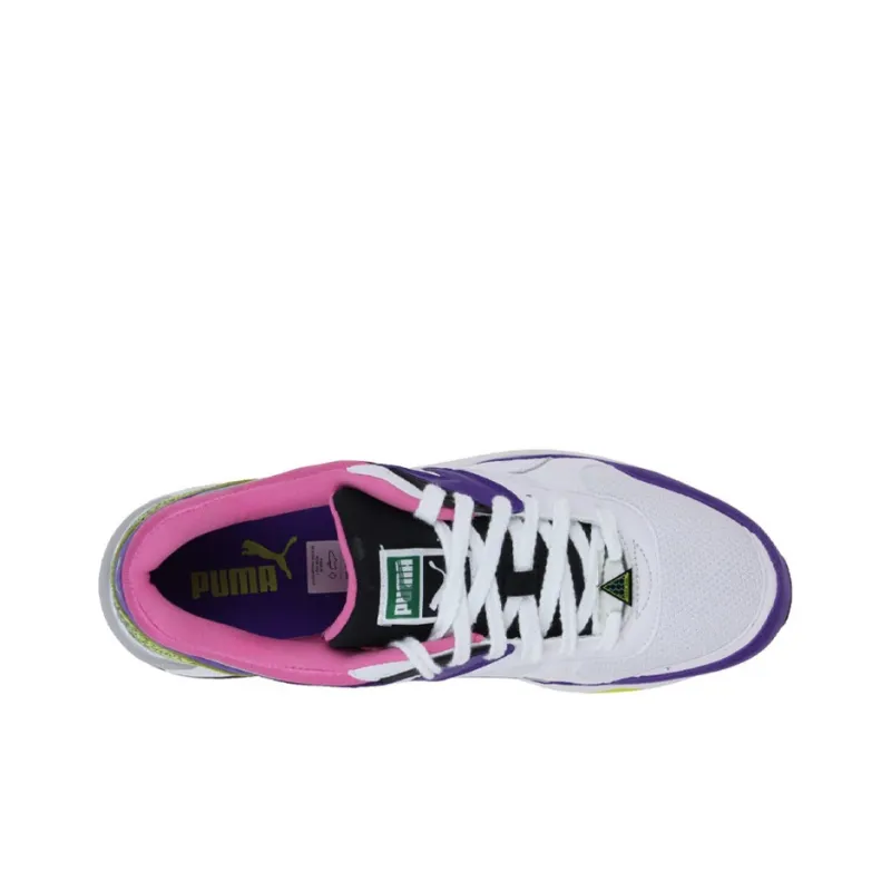 PUMA R698 Trinomic Cushioning Wear-Resistant Low-Top Casual Shoes Men's White Purple Pink Multicolor-2