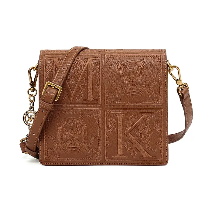 LMK PVC Small Square Bag Crossbody Bags Shoulder Bags Regular Women's Brown White Pink-1