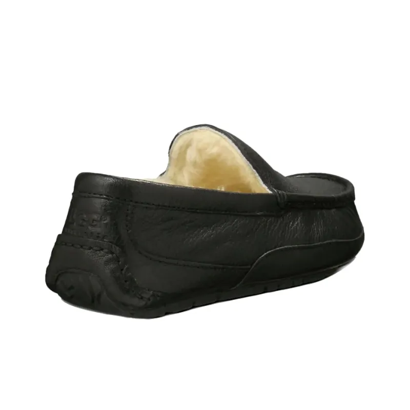UGG Ascot Leather Slipper 'Black'-3