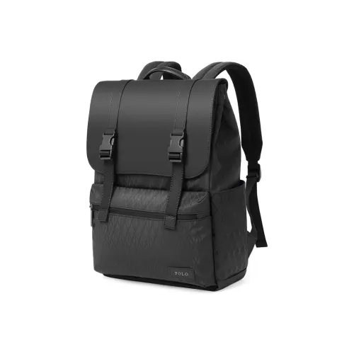 POLO Artificial Leather Fabric 15.6 Inch Computer Graduation Travel Backpack For Men Large Size Men
s Black