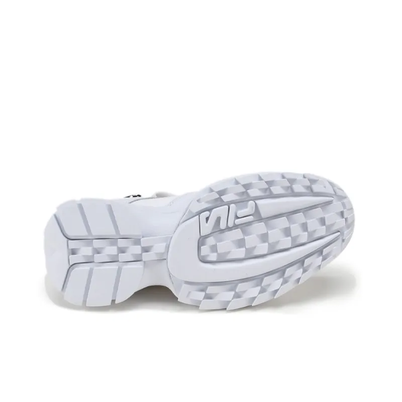 FILA Disruptor Stretch Fabric High top Running Shoes White Women's-6