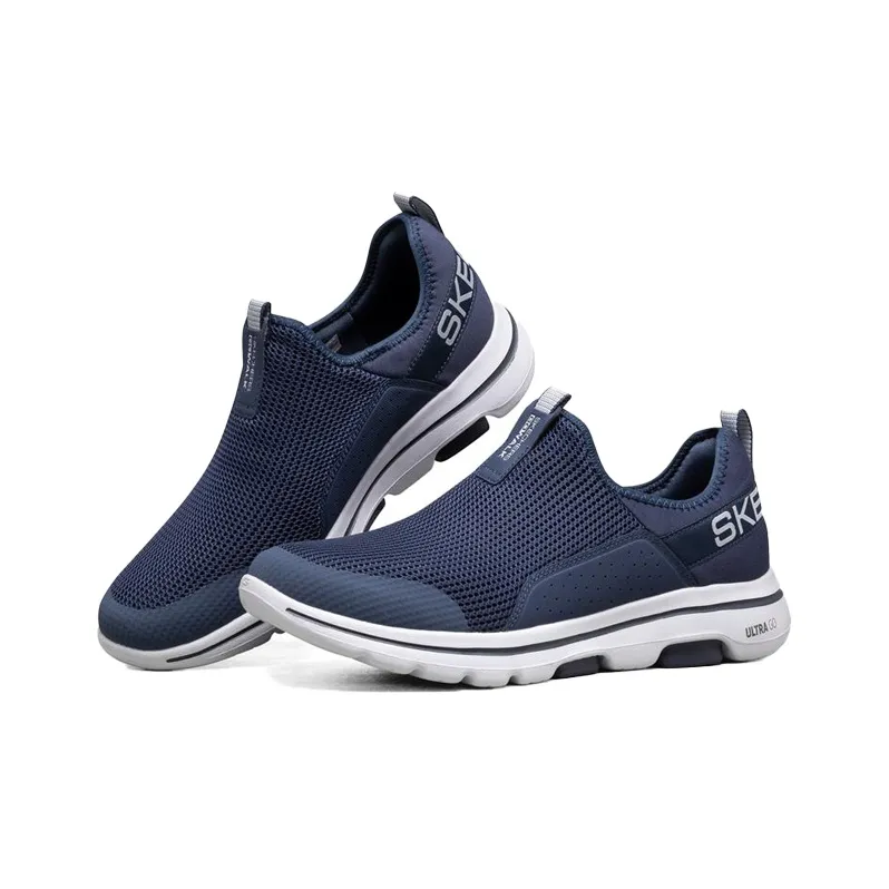 Skechers Go Walk 5 Cushioning Low-Top Casual Shoes Men's Navy-3