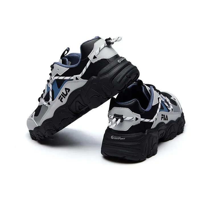 FILA Fluid Low Tops Black Gray Blue-2
