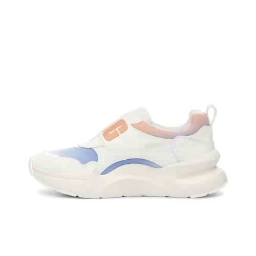 UGG LA Flex Lifestyle Shoes Women's Low-Top White/Blue