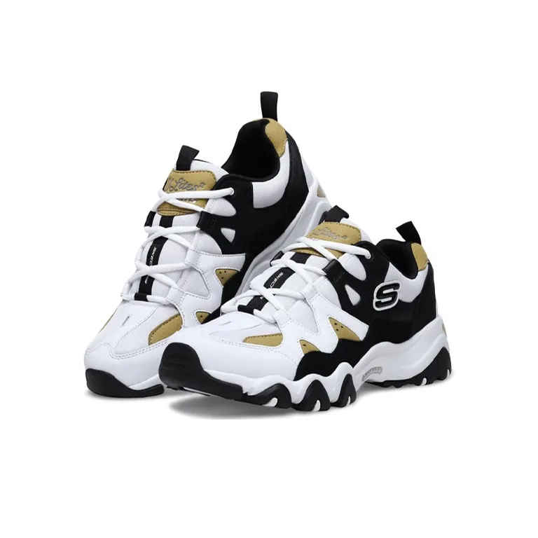 Skechers D'lites 2.0 Running Shoes Black/White/Yellow-2