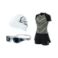 [Swim Three-Piece Set]Swimsuit+Swim Goggles+Swimming Cap