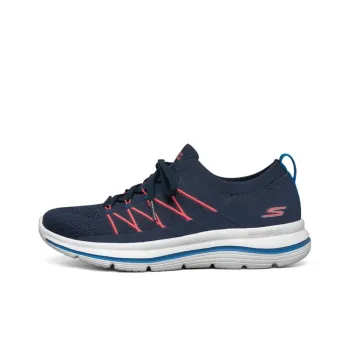 Skechers Go Walk Stretch Fit Sports Shoes Blue/White/Orange Women's