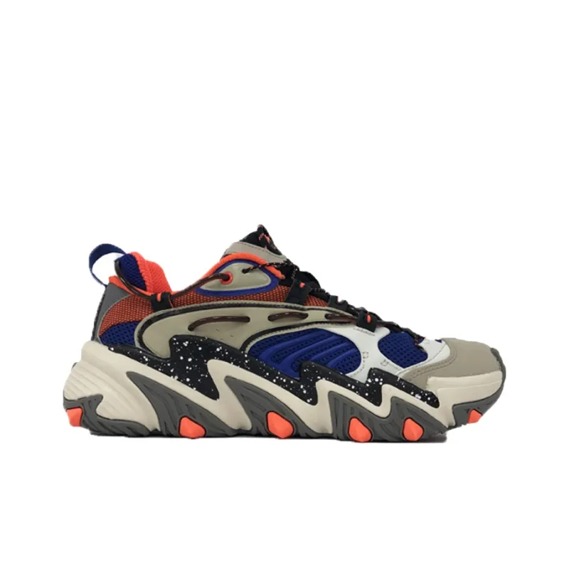 LiNing Cat Paw Cushioning, Wear Resistant Low Top Sports Casual Shoes Men's Royal Blue Gray-1