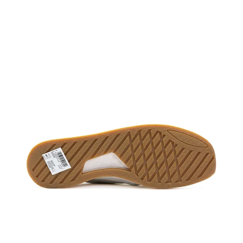 Clarks CraftRun Lace Low Top Sports Casual Shoes Women's White Light Gray-5