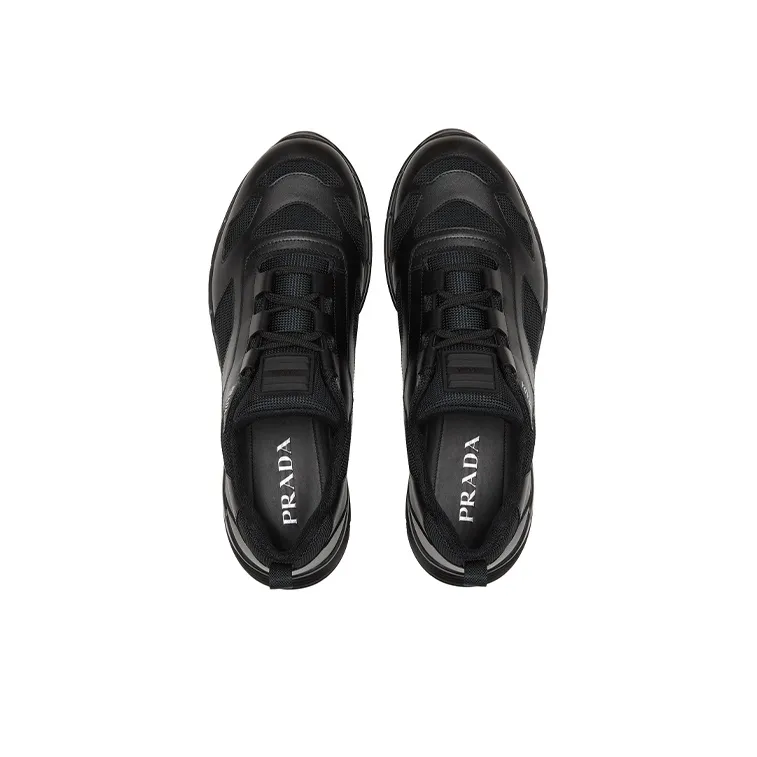 PRADA Cushioning, Slip Resistant, Abrasion Resistant, Breathable Low Top Sports Casual Shoes Men's Black-3