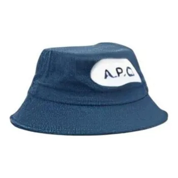 A.P.C Logo-Printed Dropped Narrow Brim Bucket Hat