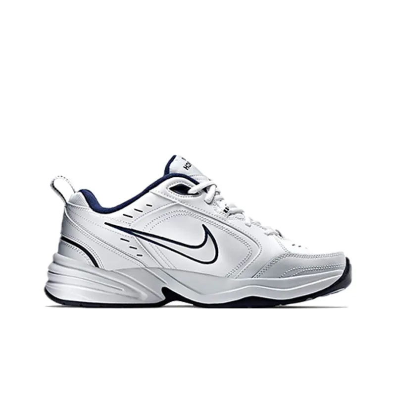 Nike Air Monarch Iv White/Midnight Navy/White/Metallic Silver-1