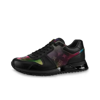 LOUIS VUITTON Run Away Sneakers 'Black With Colorful Monogram'