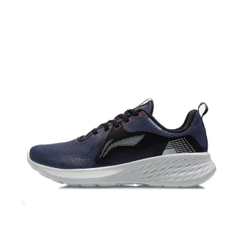 LiNing SOFT ELEMENT Element Cushioning Anti Slip And Wear Resistant Low Top Sports Casual Shoes Men's Black Blue