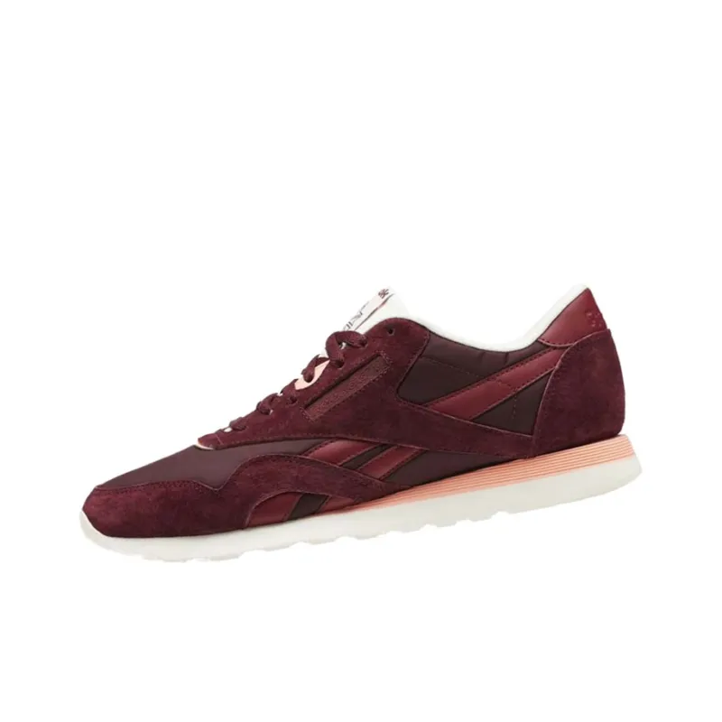 Reebok Classic Nylon Casual Shoes Men Low-Top Burgundy-2