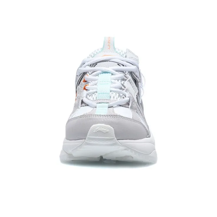 LiNing Nebula M1 Cushioning Low Top Sports Casual Shoes Women's White Gray-4