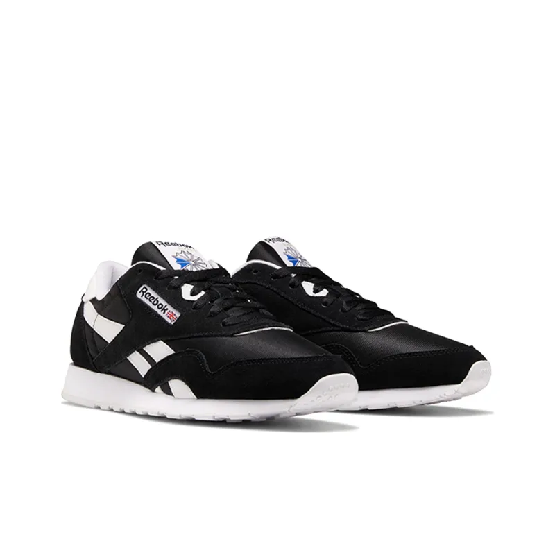 Classic Reebok Leather Nylon 'Black White'-2