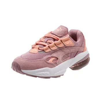 PUMA Unisex Faux Fur Street Style Plain Logo Low Top Sneakers Pink Women's