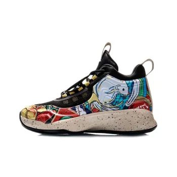 LiNing CF Mouse Bite Sky Open Non slip Lightweight Mid Top Casual Shoes Men's Multicolor