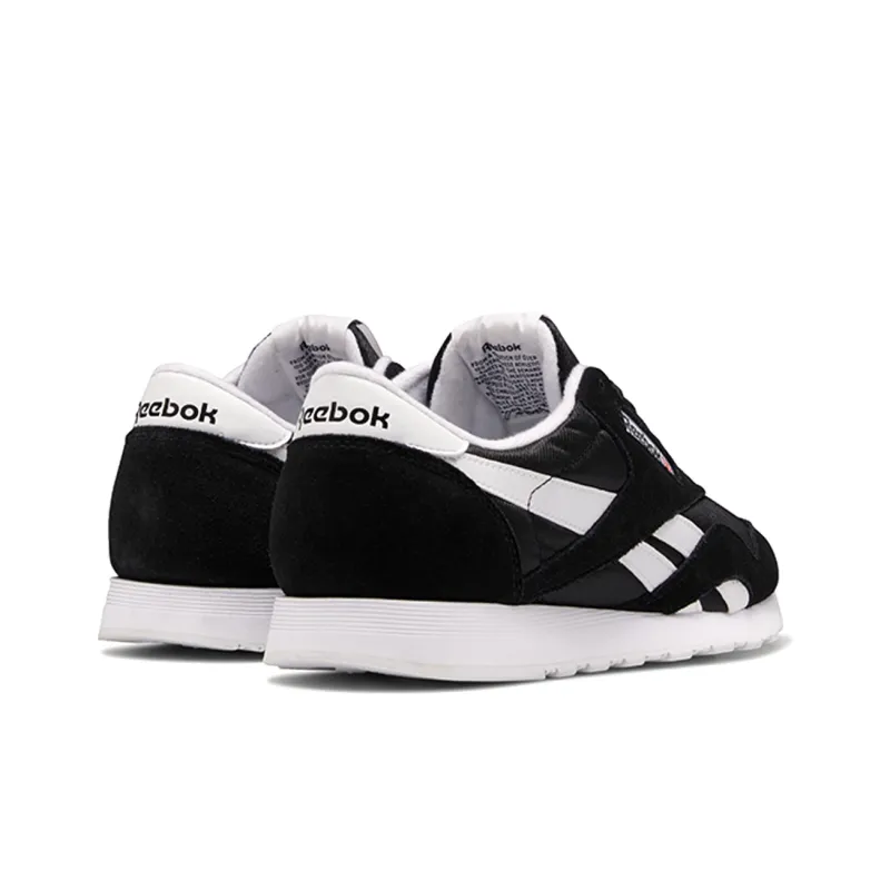 Classic Reebok Leather Nylon 'Black White'-4
