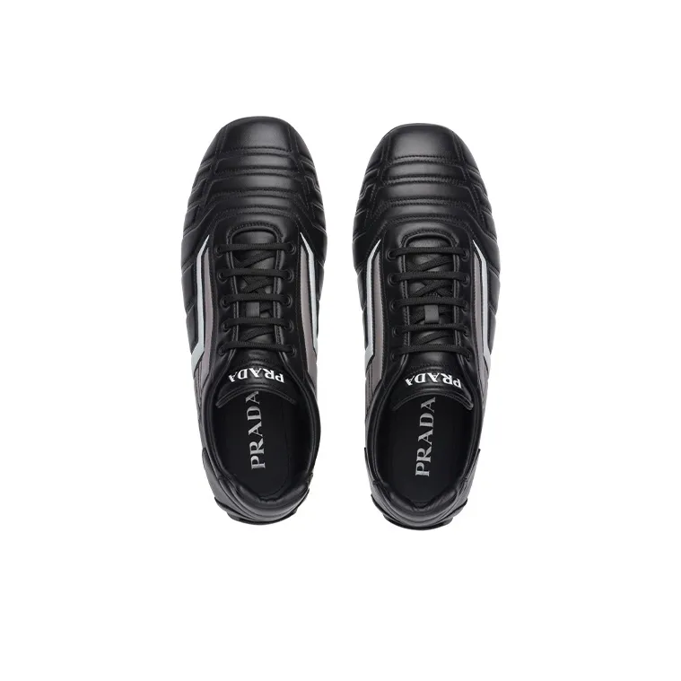 PRADA Shock Absorbers Slip Resistant, Abrasion Resistant, Breathable Low Top Casual Shoes Men's Black-2