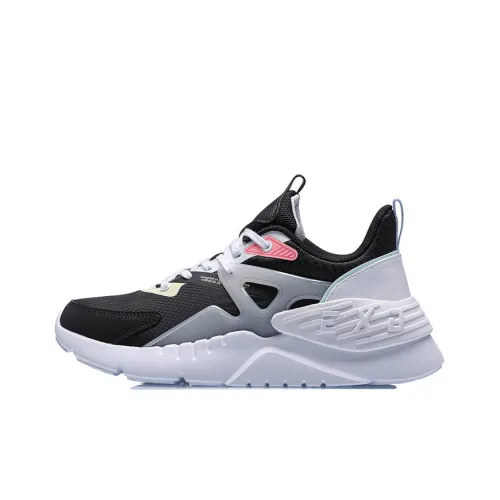 LINING EXD Casual Shoes Women's Low Top Black/White/Pink
