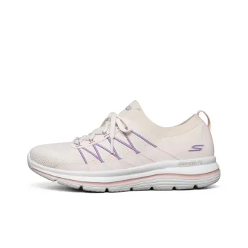 Skechers Go Walk Stretch Fit Running Shoes White/Pink/Purple Women's
